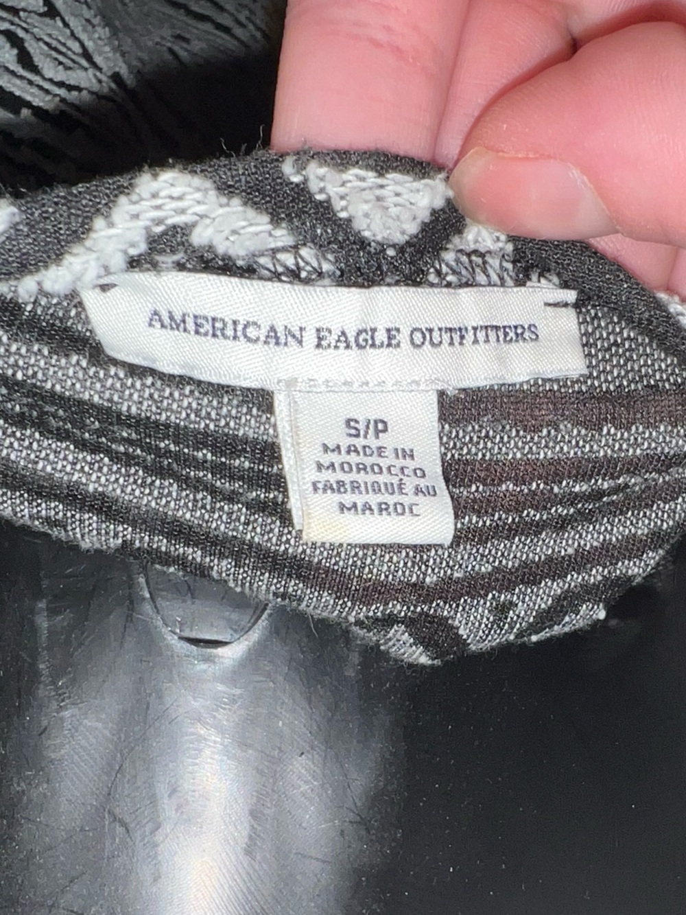 American Eagle Boho Western Black & White Open Front Aztec Flowy Cardigan Size S - Picture 7 of 8